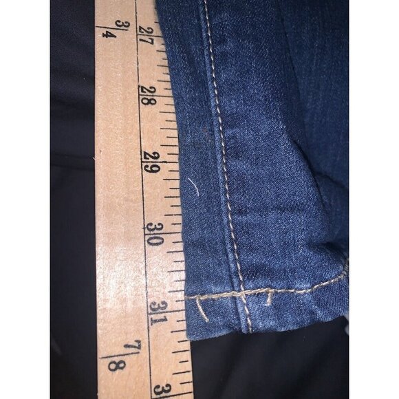 L&B Lucky & Blessed Patchwork Straight Leg Medium Wash Denim Blue Jeans Size 3X - Picture 9 of 10
